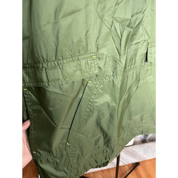 VINTAGE NIKE PULLOVER RAINCOAT WINDBREAKER OLIVE GREEN JACKET SIZE LARGE 1990S - Picture 4 of 6